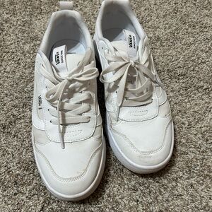 Vans All-White Lace-Up Sneakers